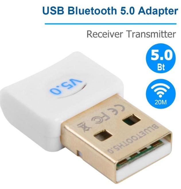 Bluetooth 5.0 Dongle Receiver Wireless USB Adapter With CD Driver for Windows 7/8/10/Vista/XP Mac OS X, Computers & Tech, Parts & Accessories, Cables & Adaptors on Carousell
