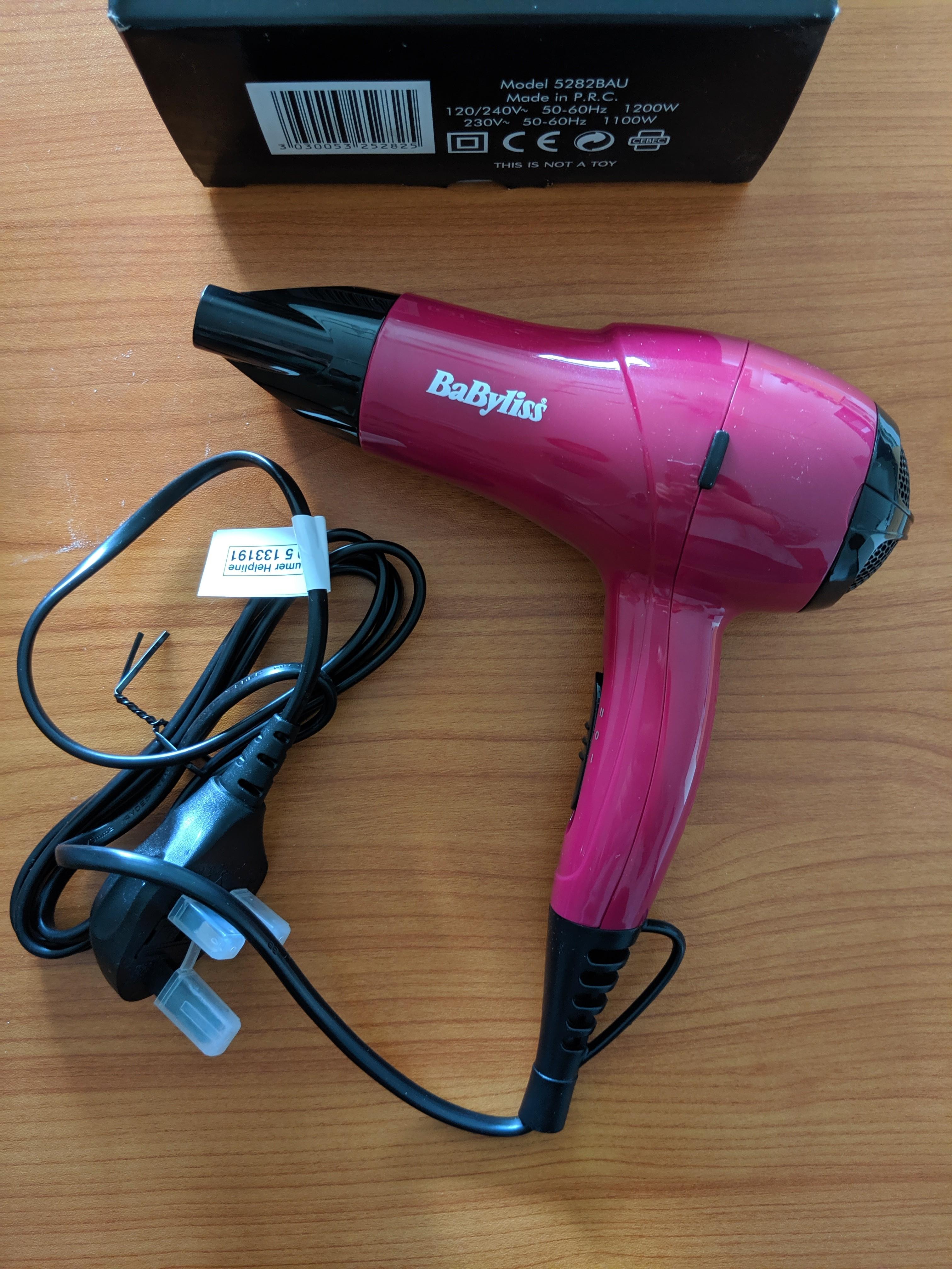 Babyliss 5282bau nano hair on sale dryer