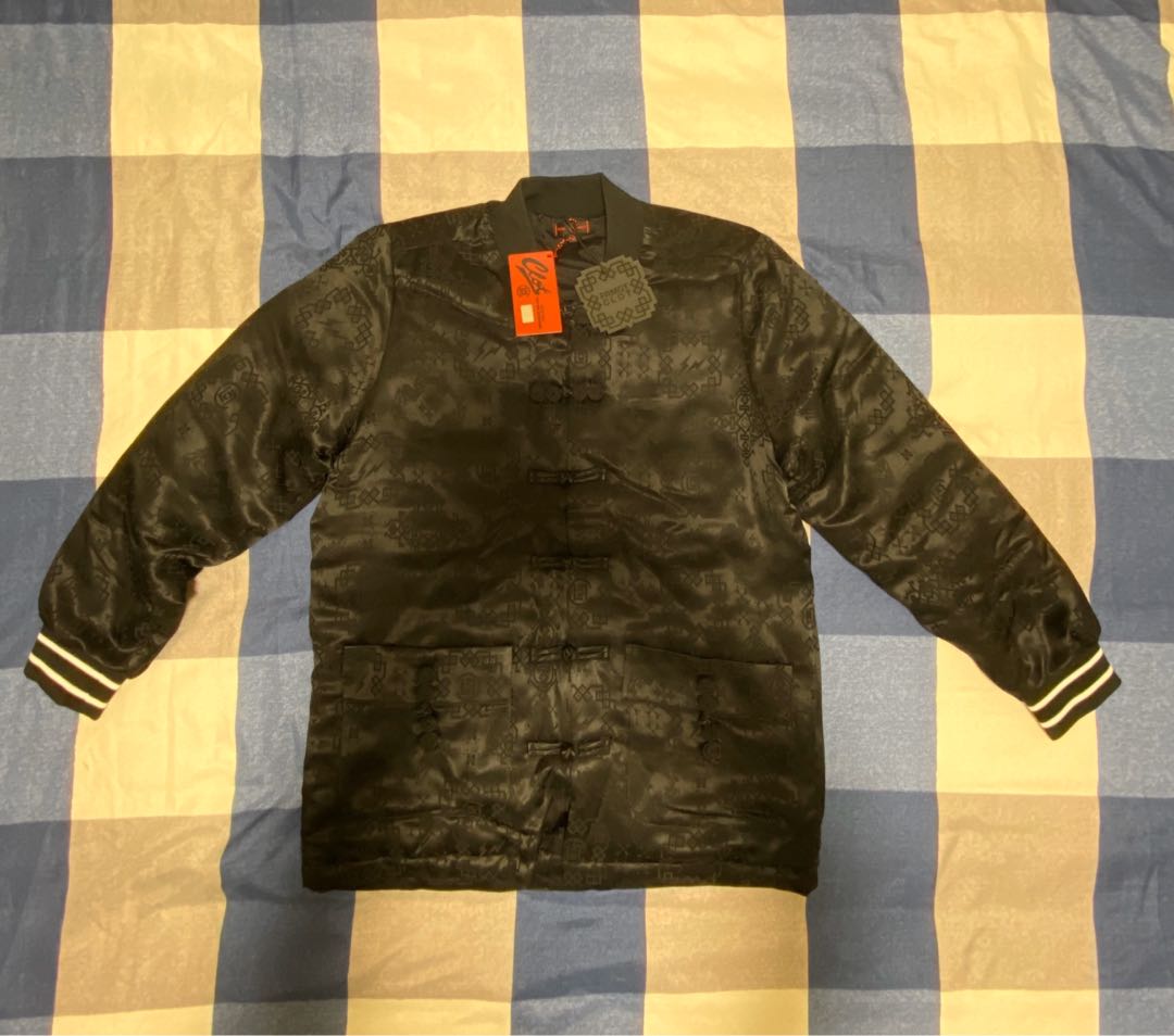 CLOT Fragment Black Silk Jacket サイズL