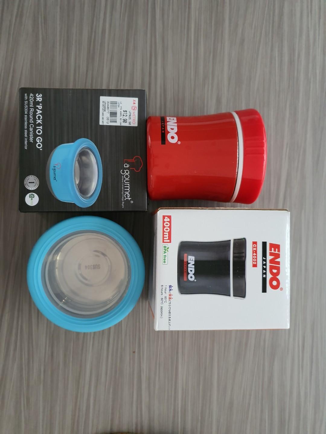 Endo BPA free 400ml food container La Gourmet 420 ml food canister