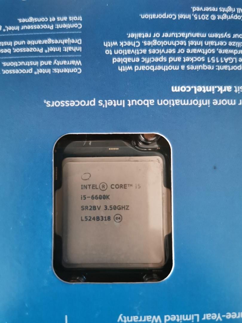 Intel 6th gen 6600k processor, Computers & Tech, Parts & Accessories ...