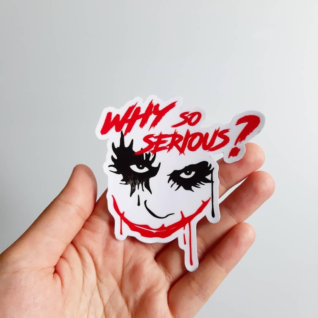 JOKER WHY SO SERIOUS? vinyl sticker, Motorcycles, Motorcycle