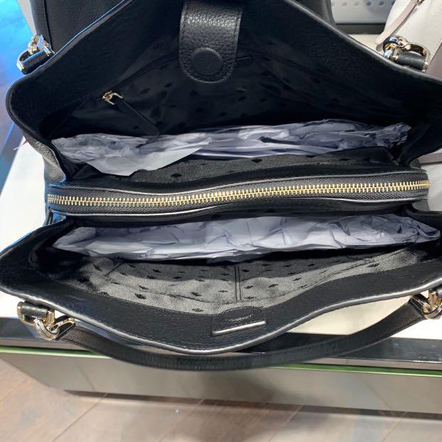 Kate Spade Jackson large triple compartment shoulder tote in black, Luxury,  Bags u0026 Wallets on Carousell