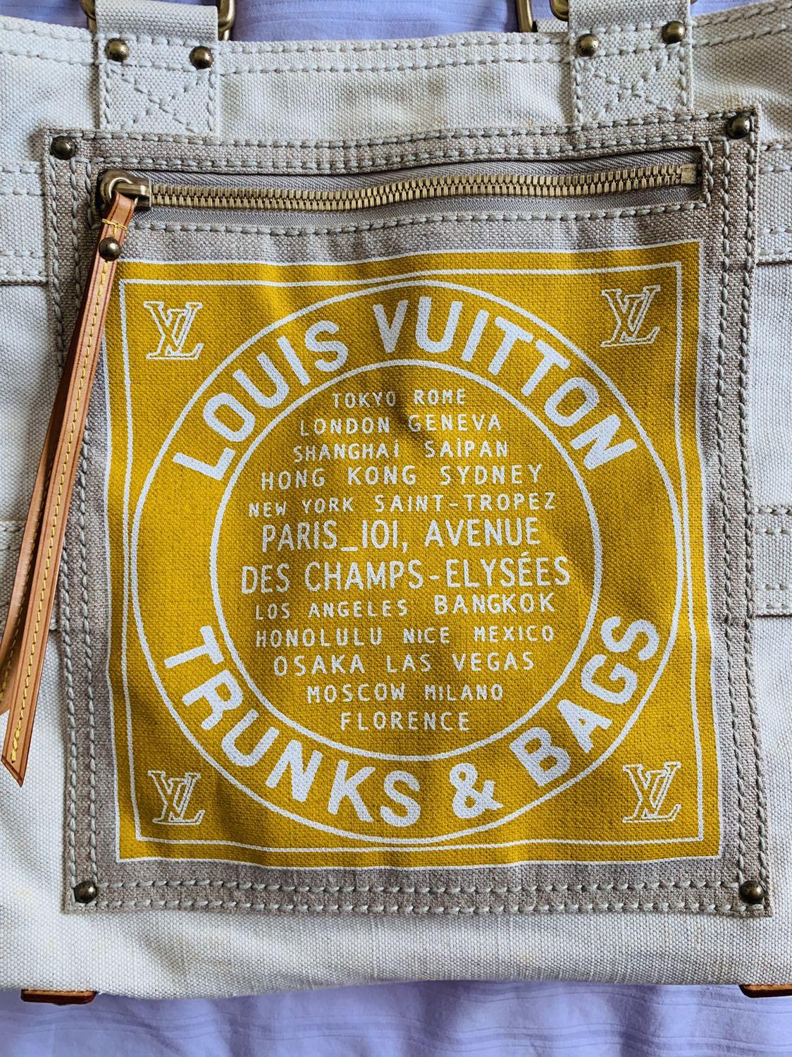 LOUIS VUITTON LIMITED EDITION PM GLOBE CANVAS TRUNKS & BAGS