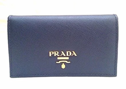 PRADA Portacarte Card Holder Bluette, Women's Fashion, Bags & Wallets ...