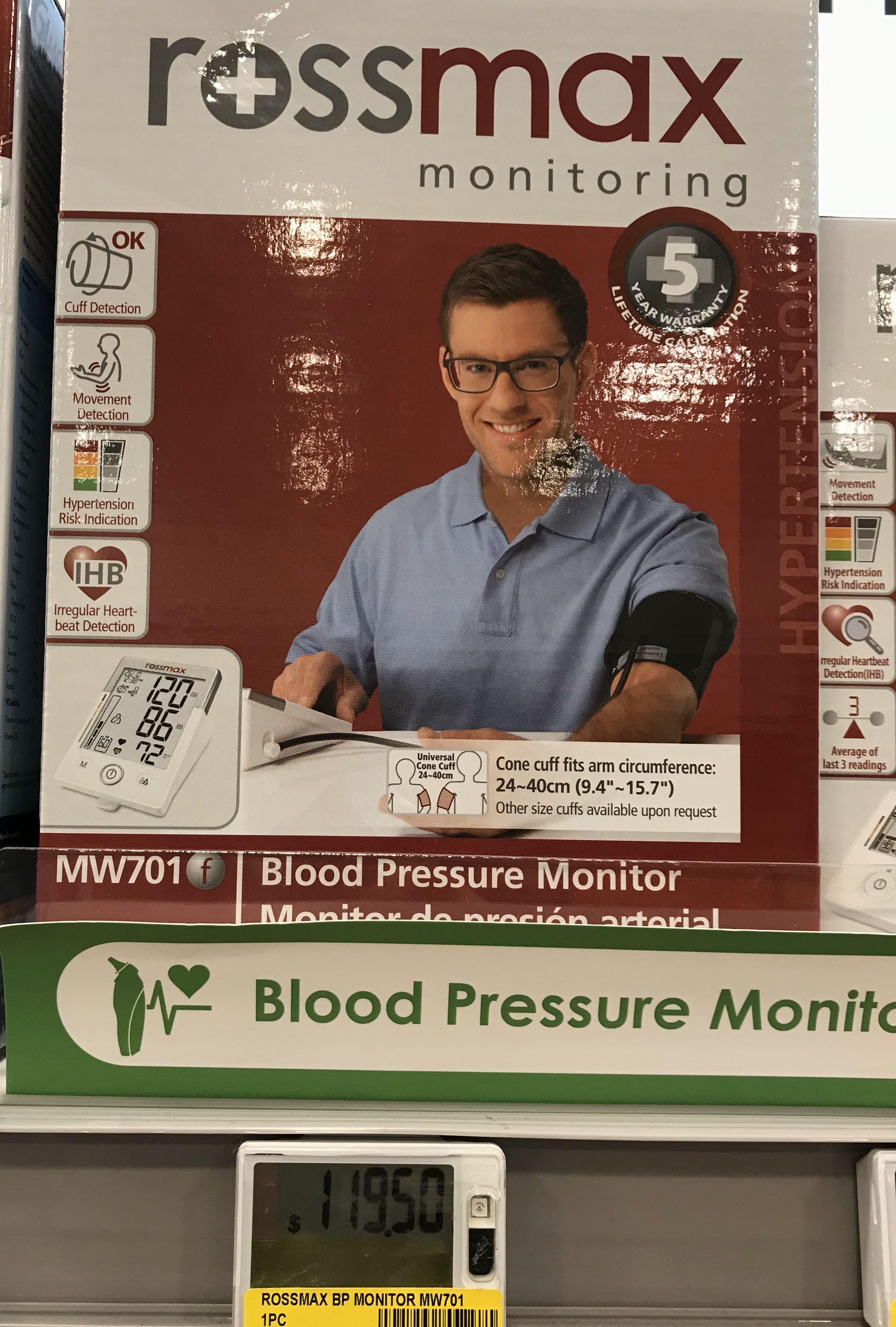 Rossmax MW701f Blood Pressure Monitor, Health & Nutrition, Health