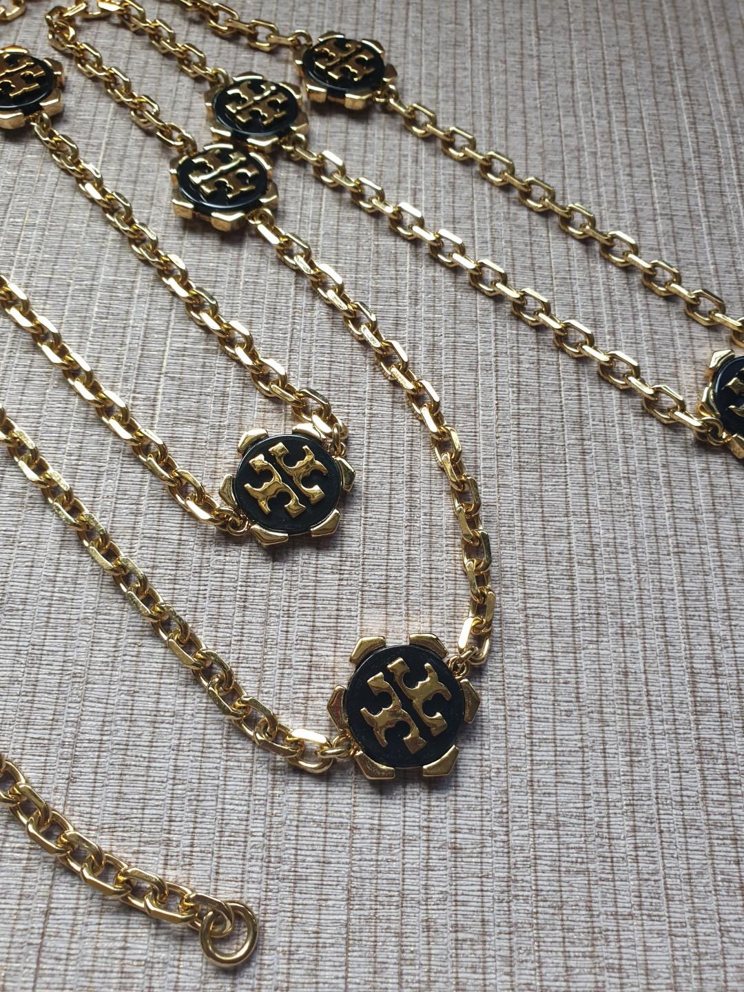 Tory burch raised logo rosary deals