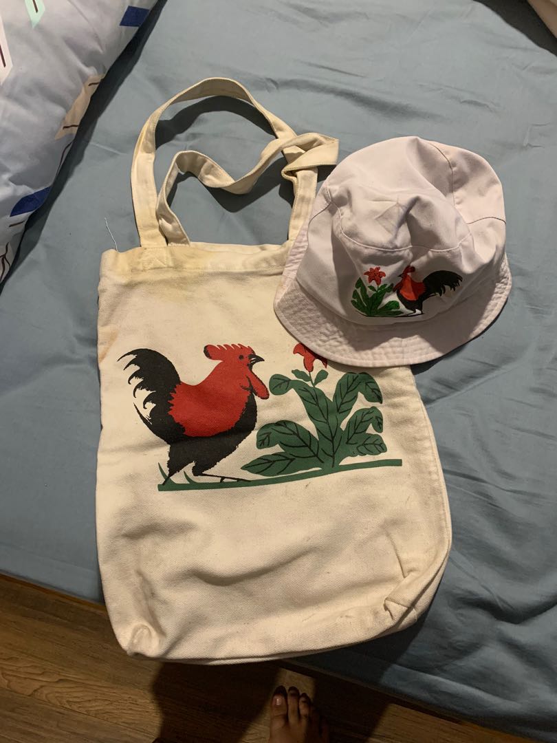 Tote Bag Bucket Hat Mangkok Ayam