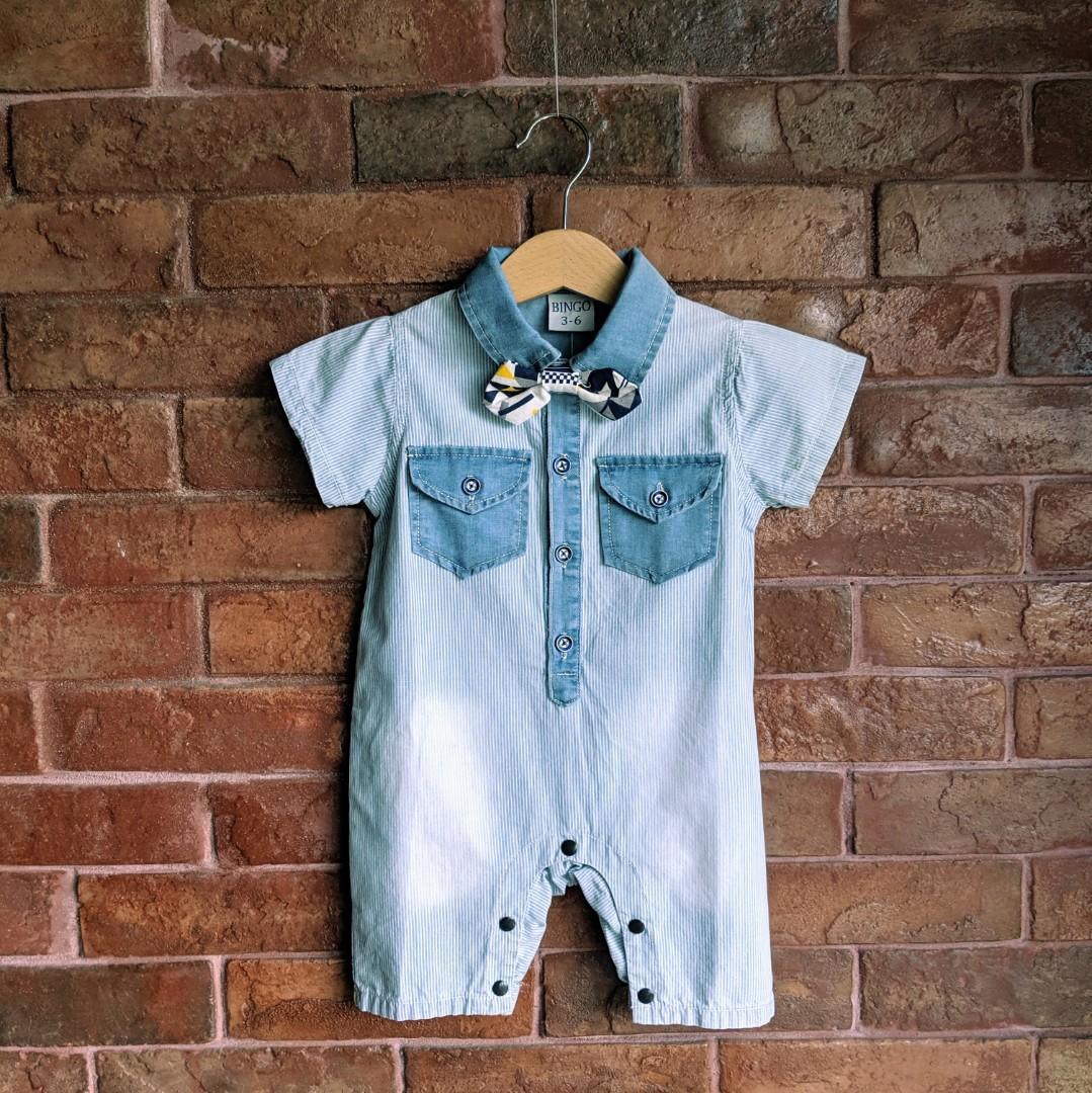 Denim onesie baby Clearance