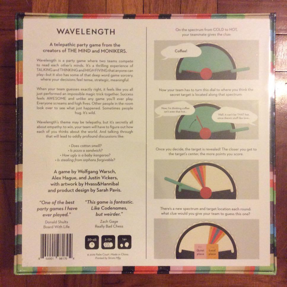 Wavelength Kickstarter party game, Hobbies & Toys, Toys & Games on