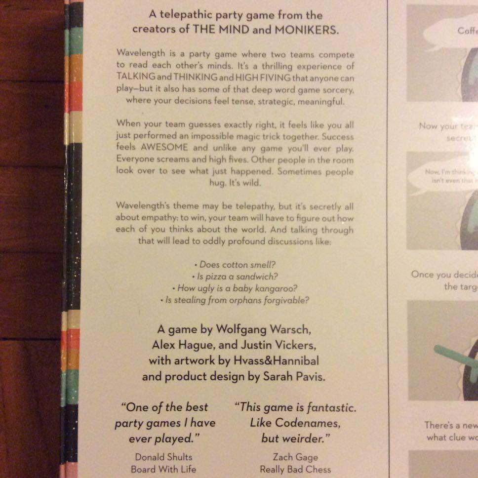 Wavelength Kickstarter party game, Hobbies & Toys, Toys & Games on