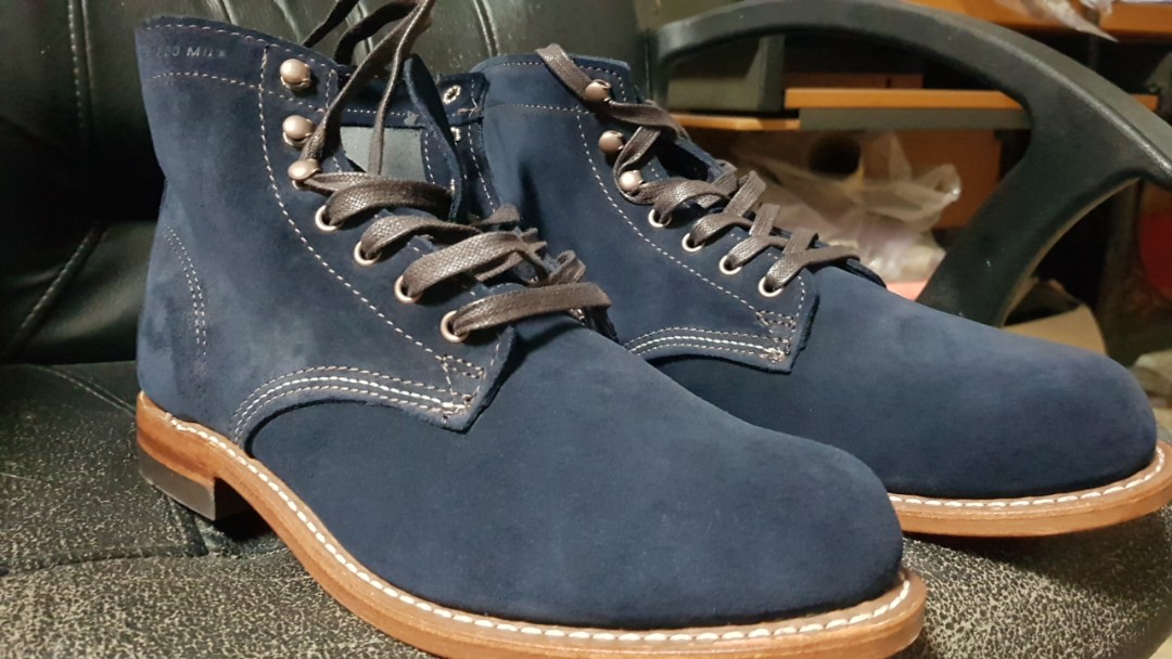 Wolverine 1000 Mile Navy Suede Men s Fashion Footwear Boots on Carousell