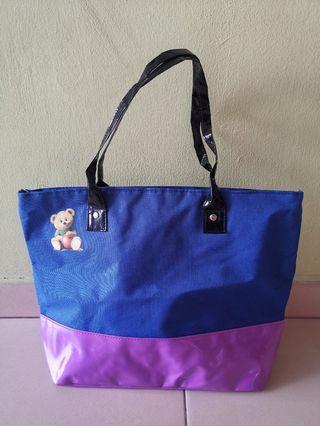Zipped Canvas Tote Bag