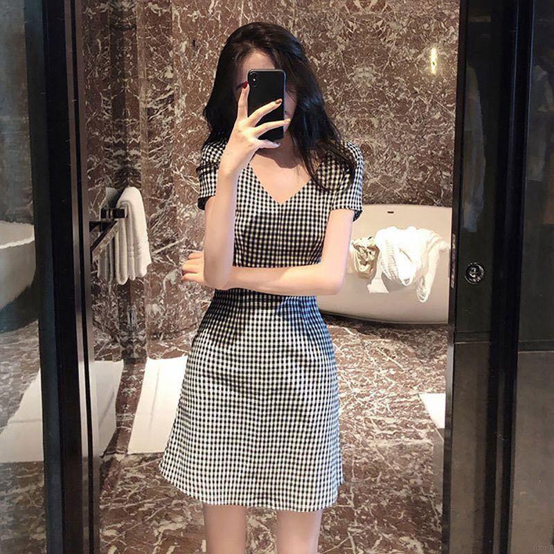 Gingham prom clearance dress