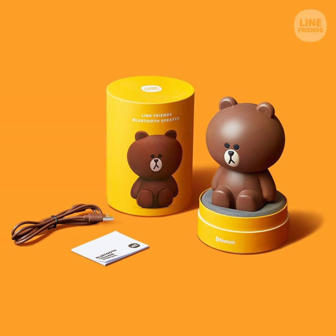 全新 Line Friends 熊大 喇叭 藍芽 Bluetooth Speaker, 音響器材, Soundbar、揚聲器、藍牙喇叭、耳擴