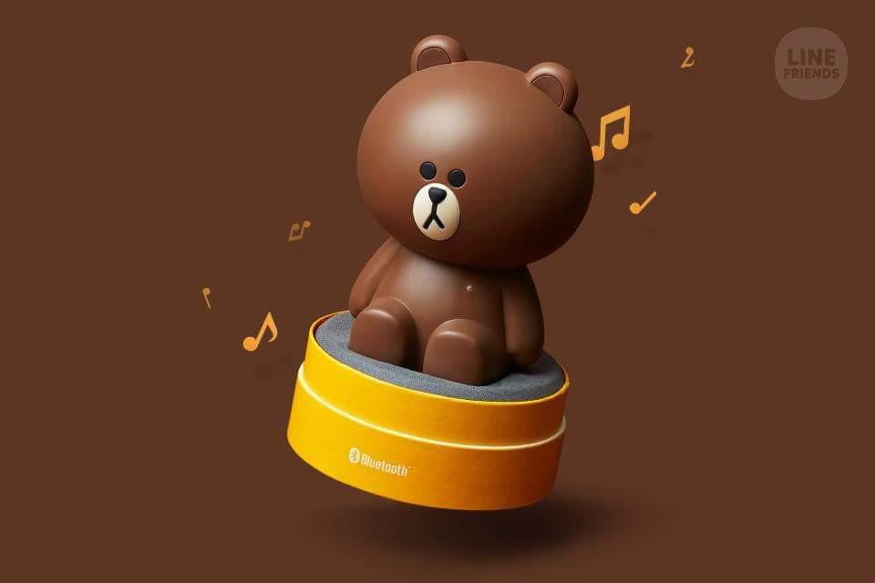 全新 Line Friends 熊大 喇叭 藍芽 Bluetooth Speaker, 音響器材, Soundbar、揚聲器、藍牙喇叭、耳擴