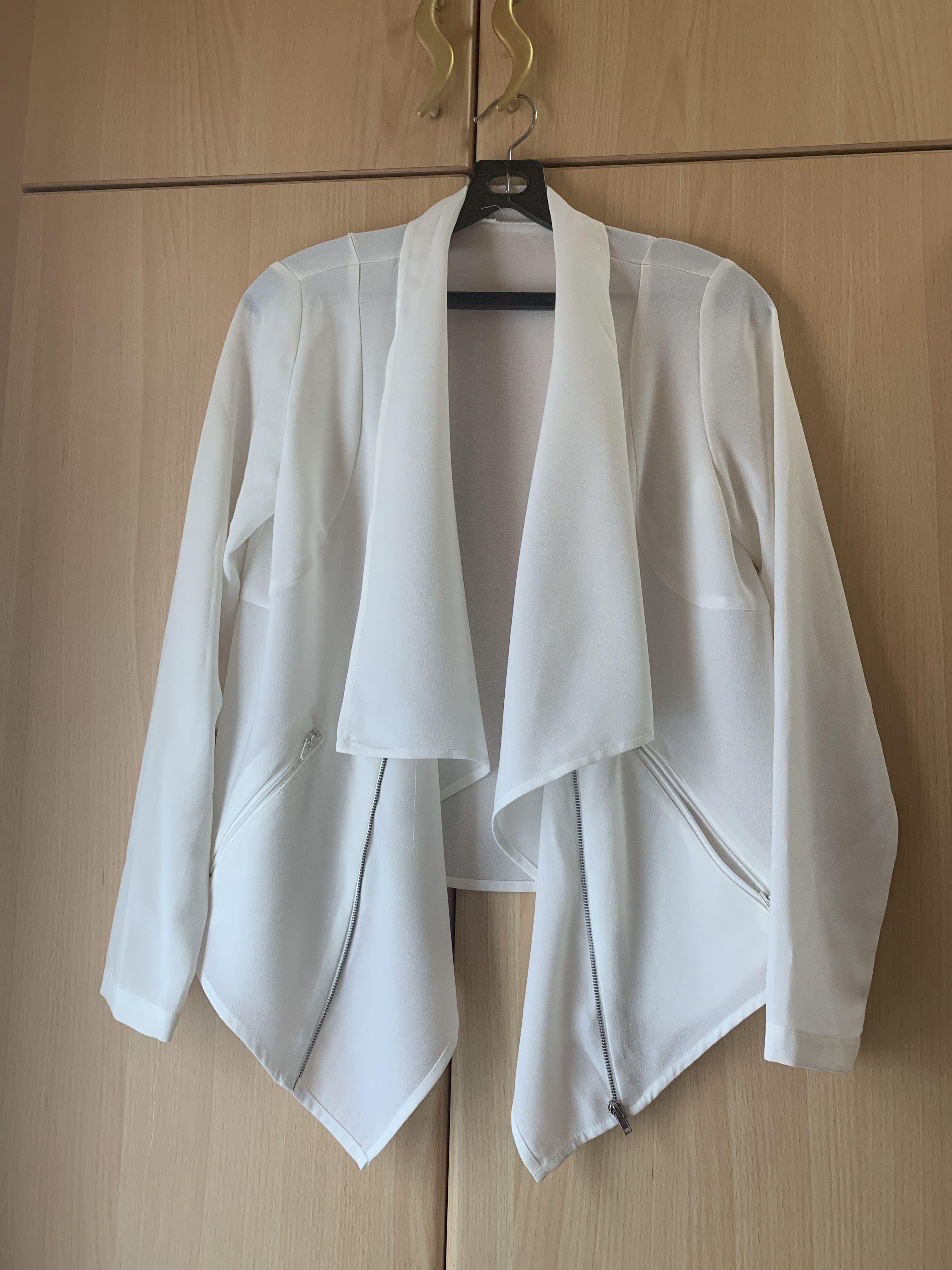 White waterfall blazer hot sale