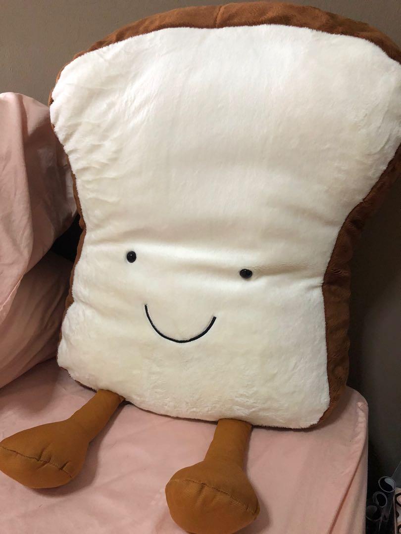 Bread Plush (Category: Plushies & Soft Toys) located in Singapore. Submitted by keifjan (Listing ID 269303236, Image 1). Description: Big bread plush. The size is approximately 48cm (plus the legs) Kindly PM me for more details. Thank you..