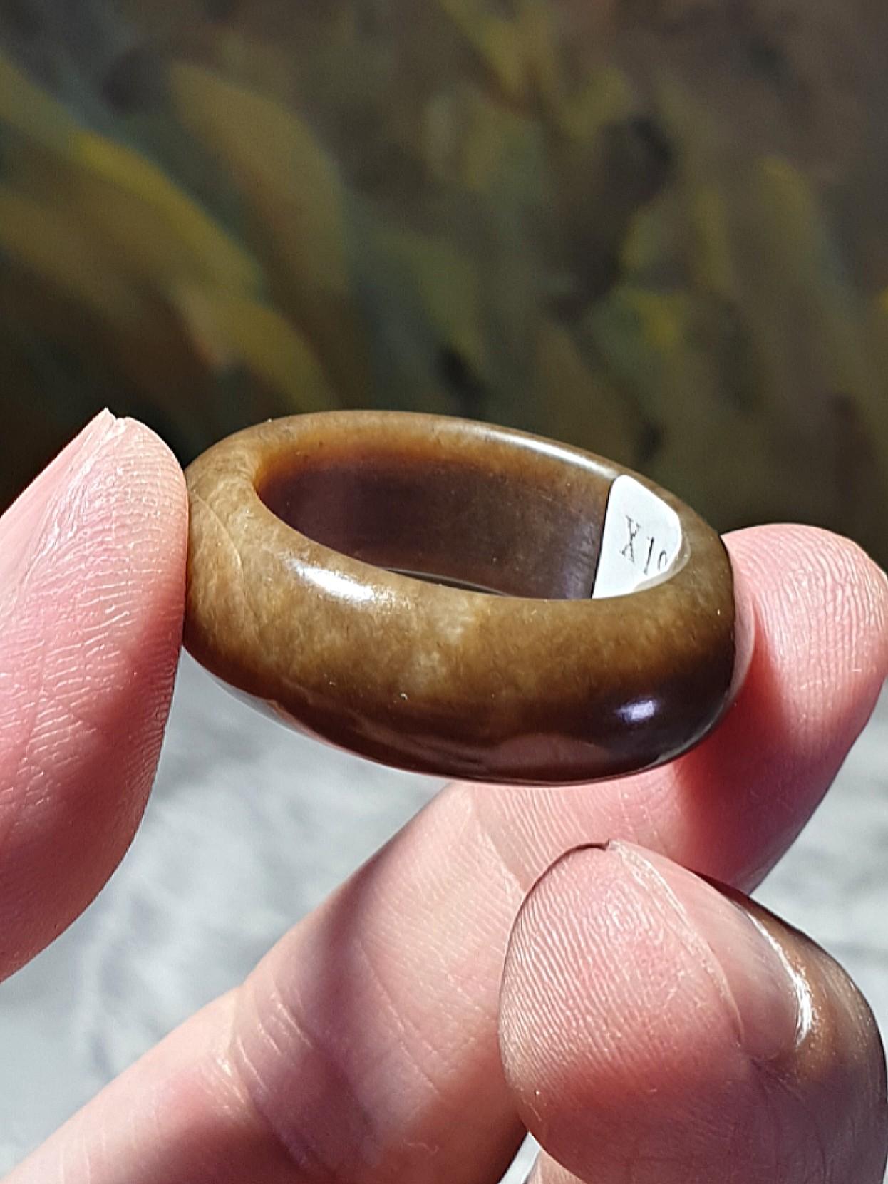 Brown discount jade ring