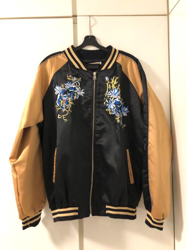 Gold and black bomber jacket clearance