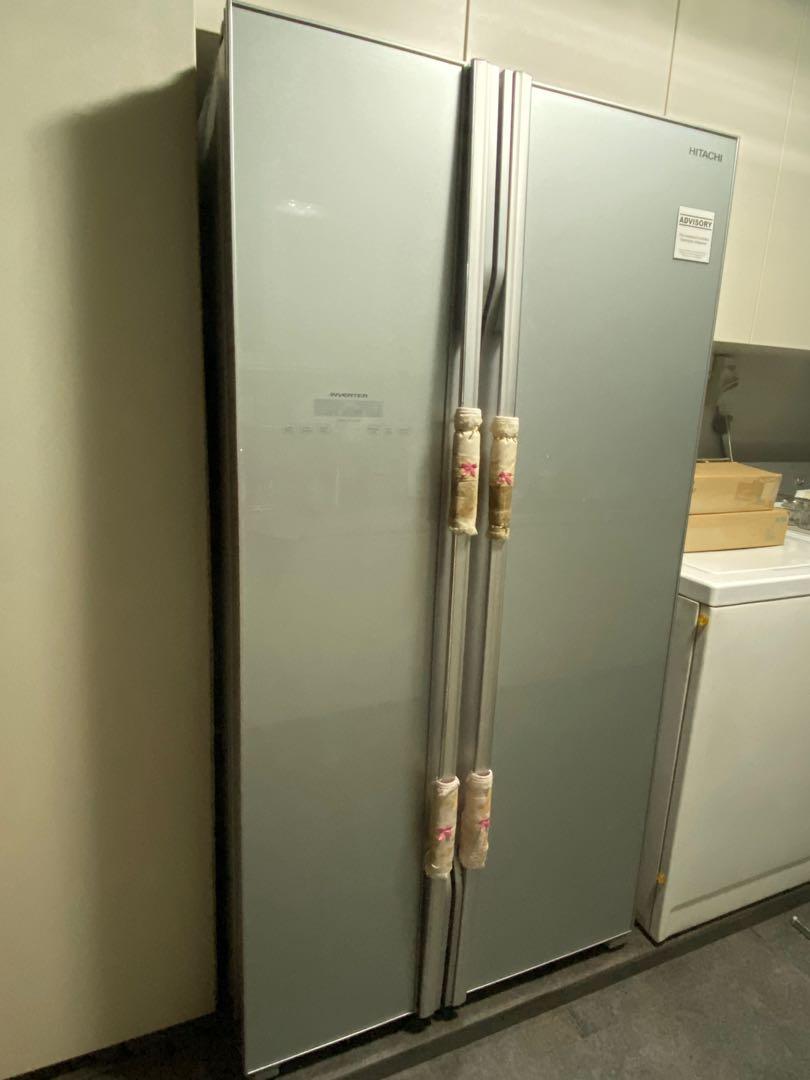 Hitachi side by side fridge 595 litres, TV & Home Appliances, Kitchen