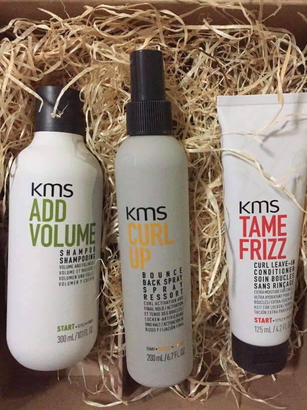 Kms Add Volume Shampoo Kms Curl Up Spray Kms Tame Frizz Health Beauty Hair Care On Carousell