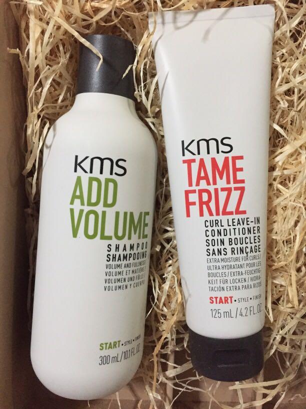 Kms Add Volume Shampoo Kms Curl Up Spray Kms Tame Frizz Health Beauty Hair Care On Carousell