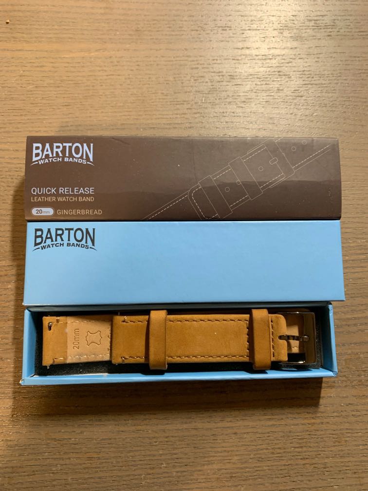 Leather Barton Watch Band Quick Release 20mm, Mobile Phones & Gadgets