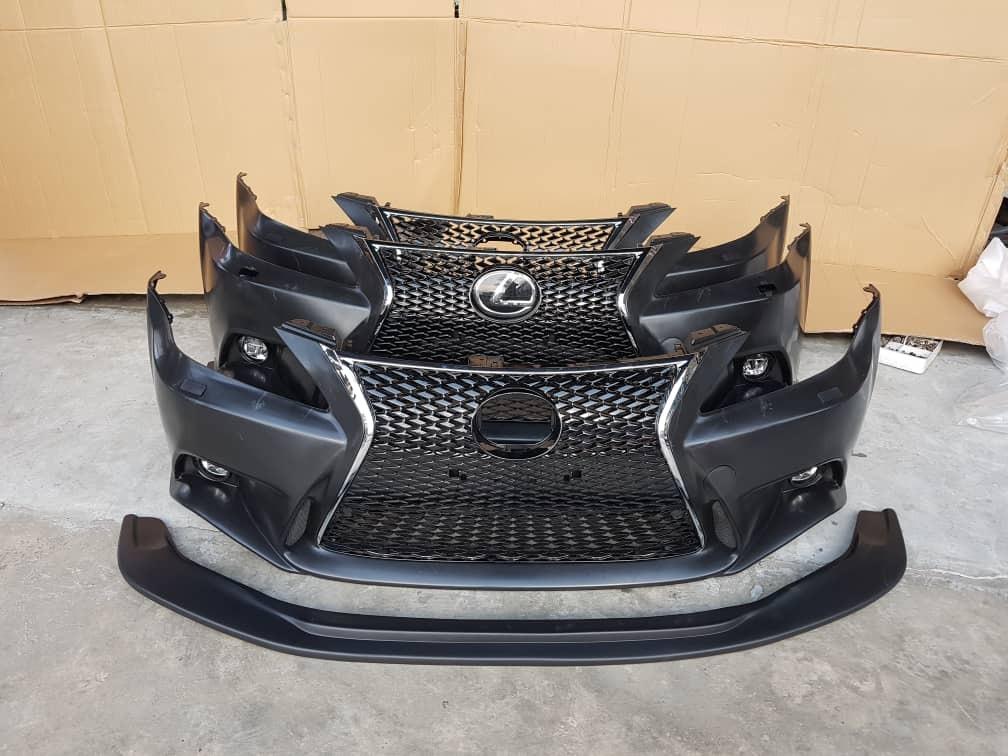 Lexus is250 F sport style front bumper with diffuser included front lower diffuser pp material