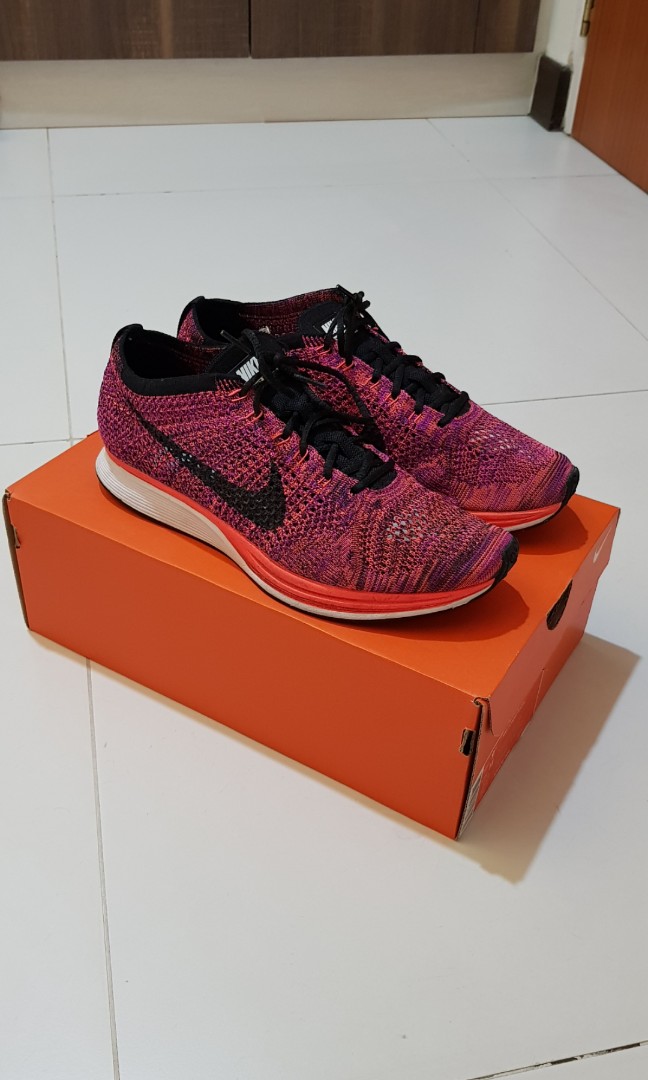 Nike flyknit racer new arrivals acai berry on feet