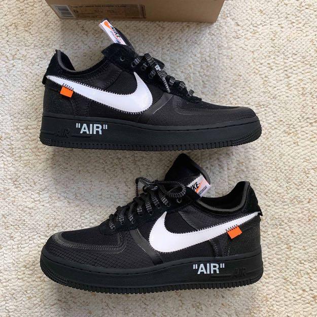 Air force low sales black off white