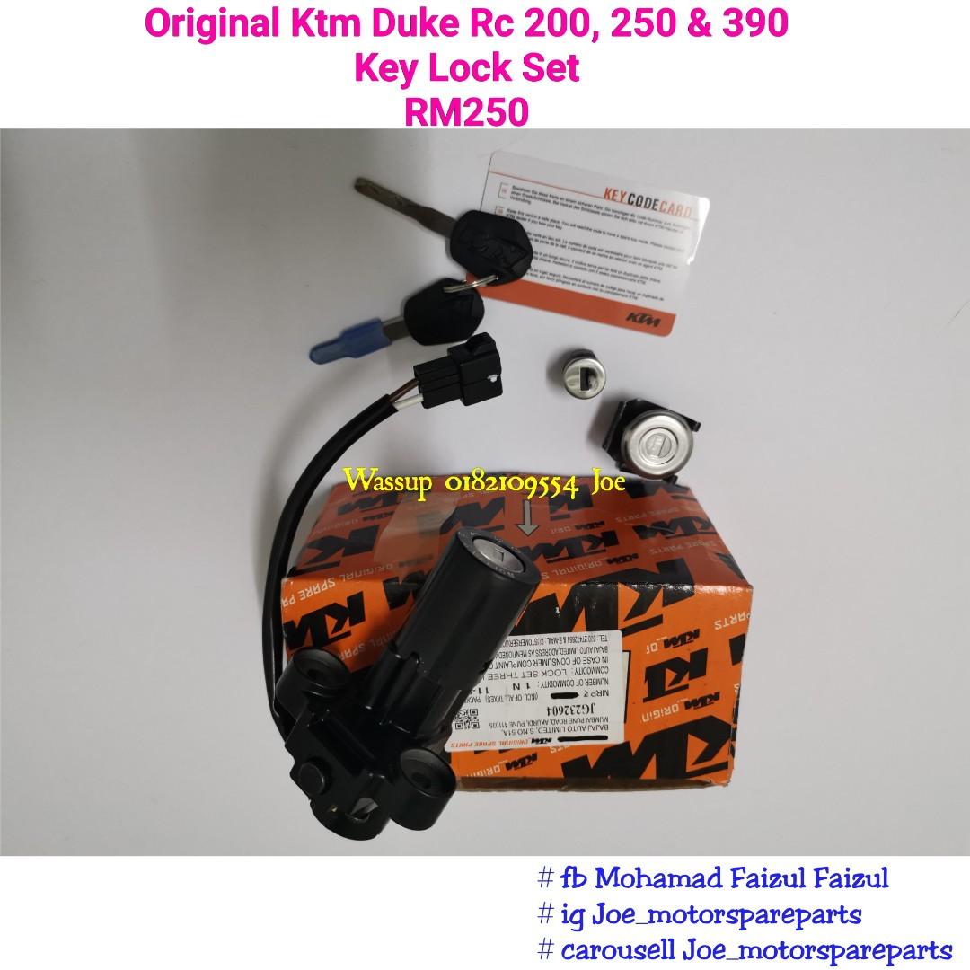Original Ktm Duke Rc 200 250 390 Key Lock Set Auto Accessories