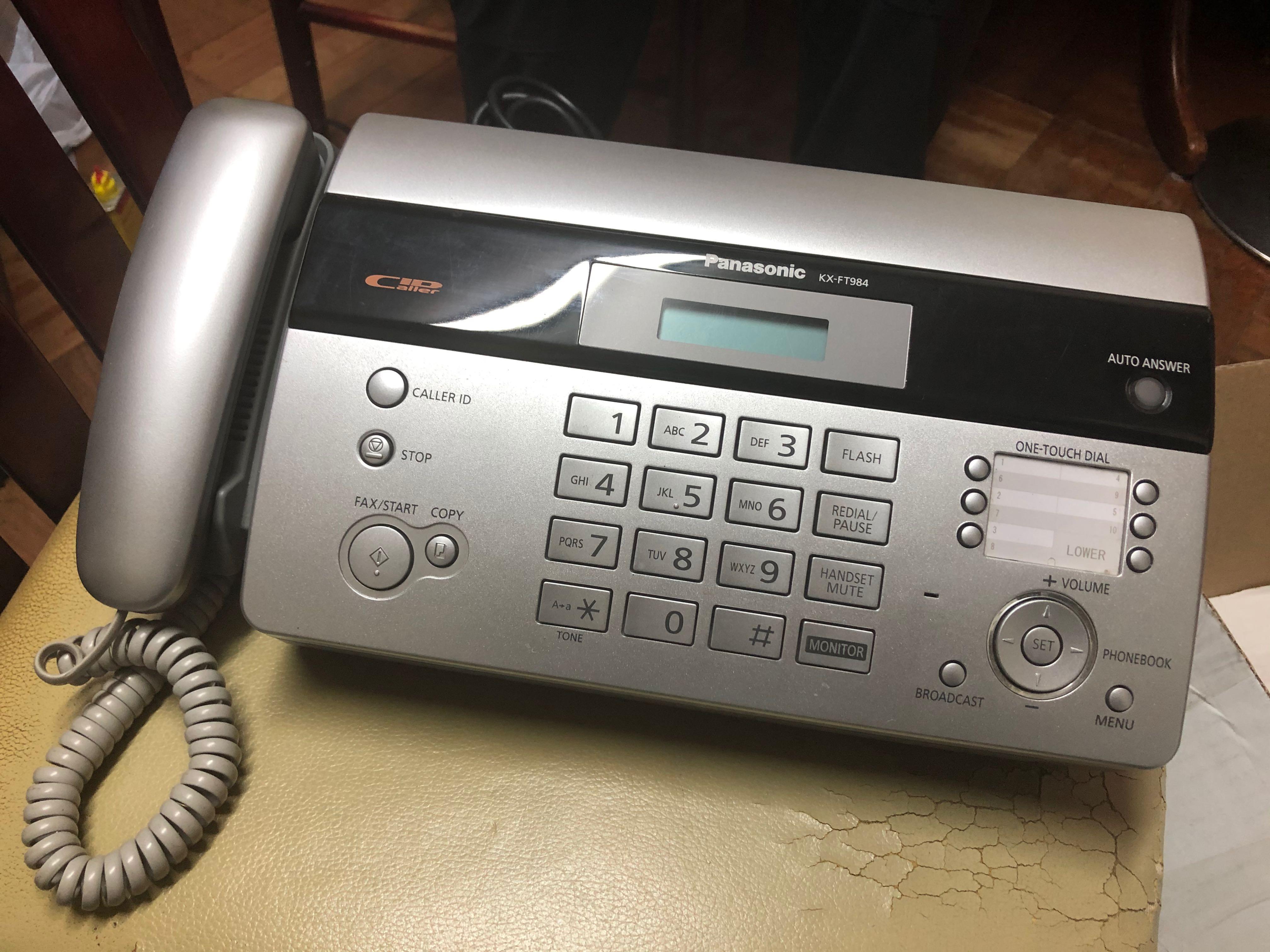 Panasonic KX-FT984 傳真機 FAX機, 電腦＆科技, 打印機及影印機 - Carousell