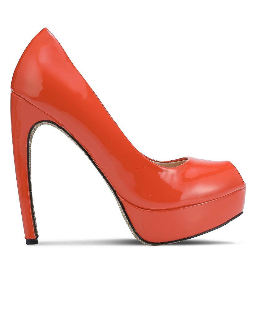 Red closed toe heel clearance