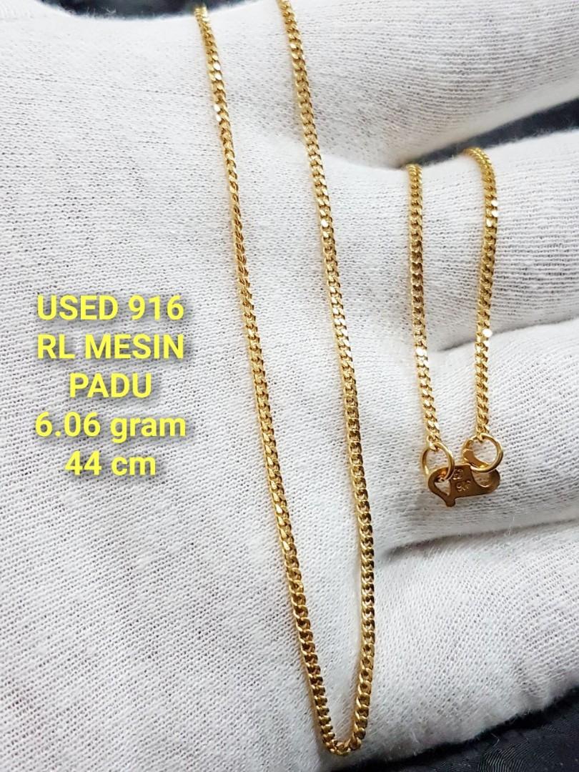 Rantai Leher Mesin Padu Emas 916 Women S Fashion Jewellery On Carousell