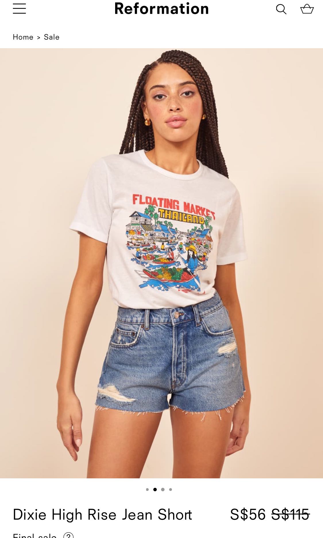 reformation dixie shorts