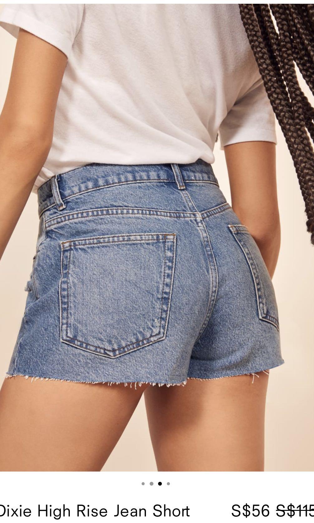 Reformation Dixie High Rise Denim Shorts