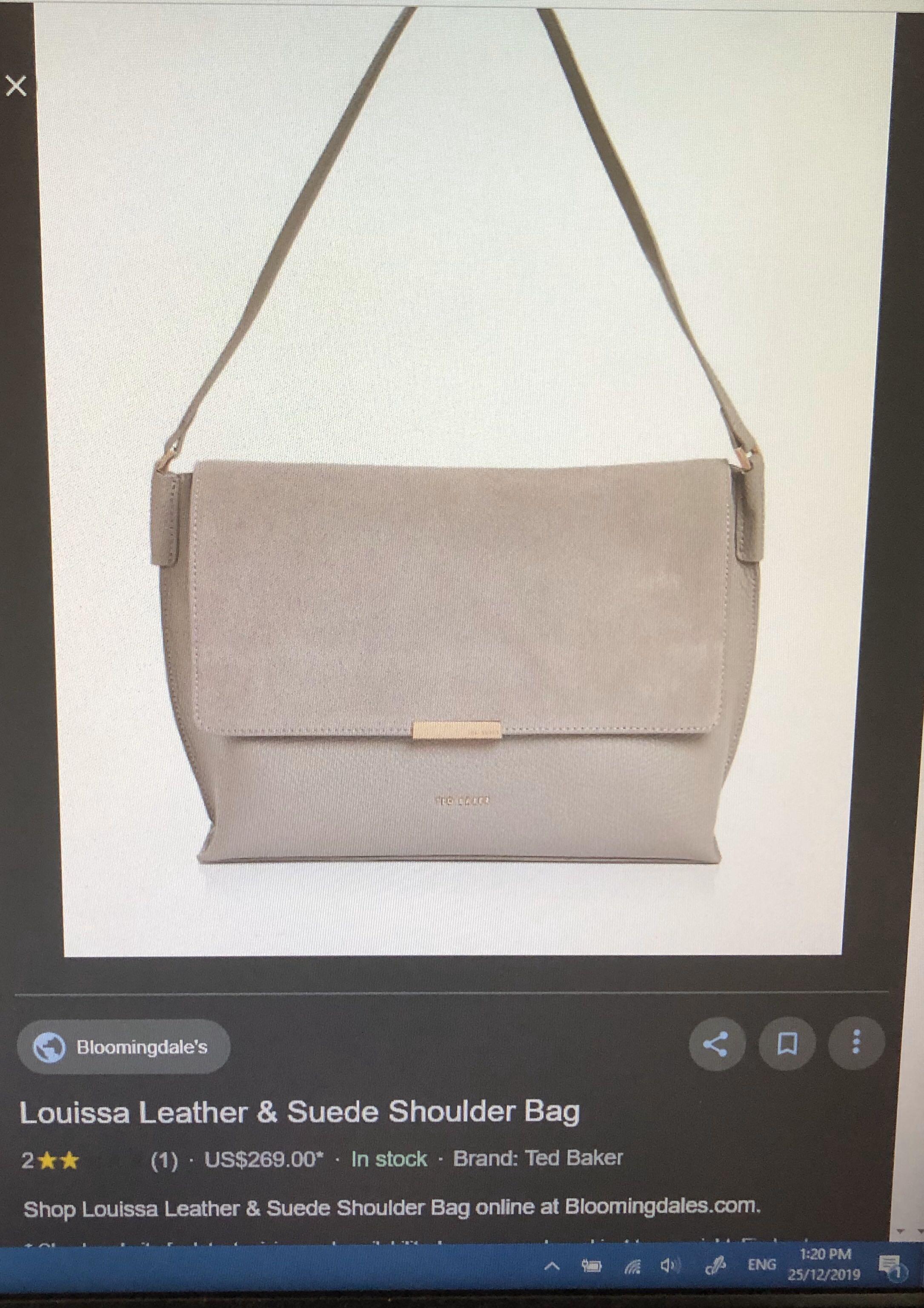 ted baker suede bag