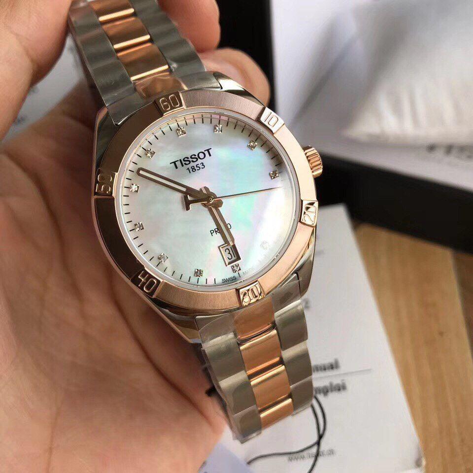 Tissot PR100 Diamond White Mother of Pearl Dial Ladies Watch T101.910.22.116.00