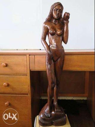 Female Nude Wood Sculpture