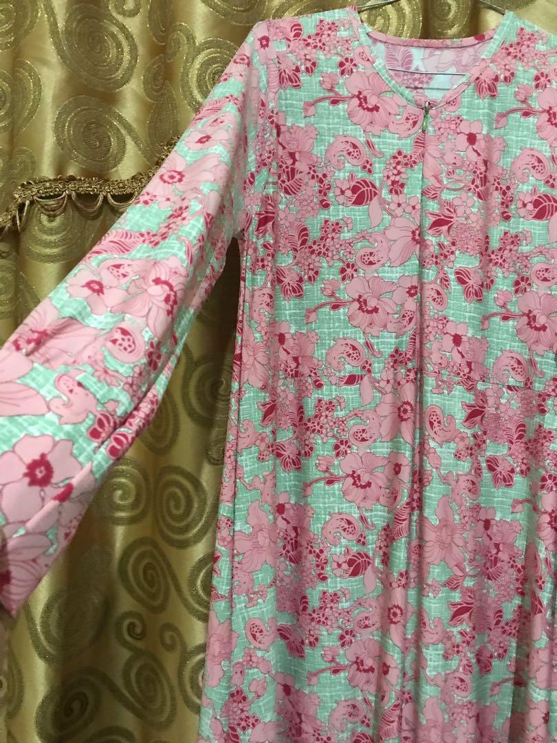 Alldellshop Obral Gamis Jersey Premium Tebal Murah Sisa Butik Polos Motif Xl Jumbo Size Bigsize Busui Friendly Zipper Resleting Depan Motif Bunga Hijau Pink Fesyen Wanita Muslim Fashion Gaun Di Carousell