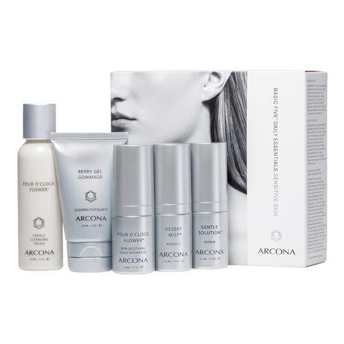 Arcona Basic Five Sensitive Skin Starter Kit (Category: Oral Care) located in Singapore. Submitted by sleepis4theweek (Listing ID 269551567, Image 1). Description: Brand new Arcona skincare set Basic Five Daily Essentials Starter Kit Retailing for $115 1. Berry Gel Gommage (Cleanse/Exfoliate) 2. Four O'Clock Flower Hydrator (Hydrate) 3. Desert Mist (Protect) 4. Four O'Clock Flower Gentle Cleansing Cream (Cleanse) 5. Gentle Solution (Treatment) Di