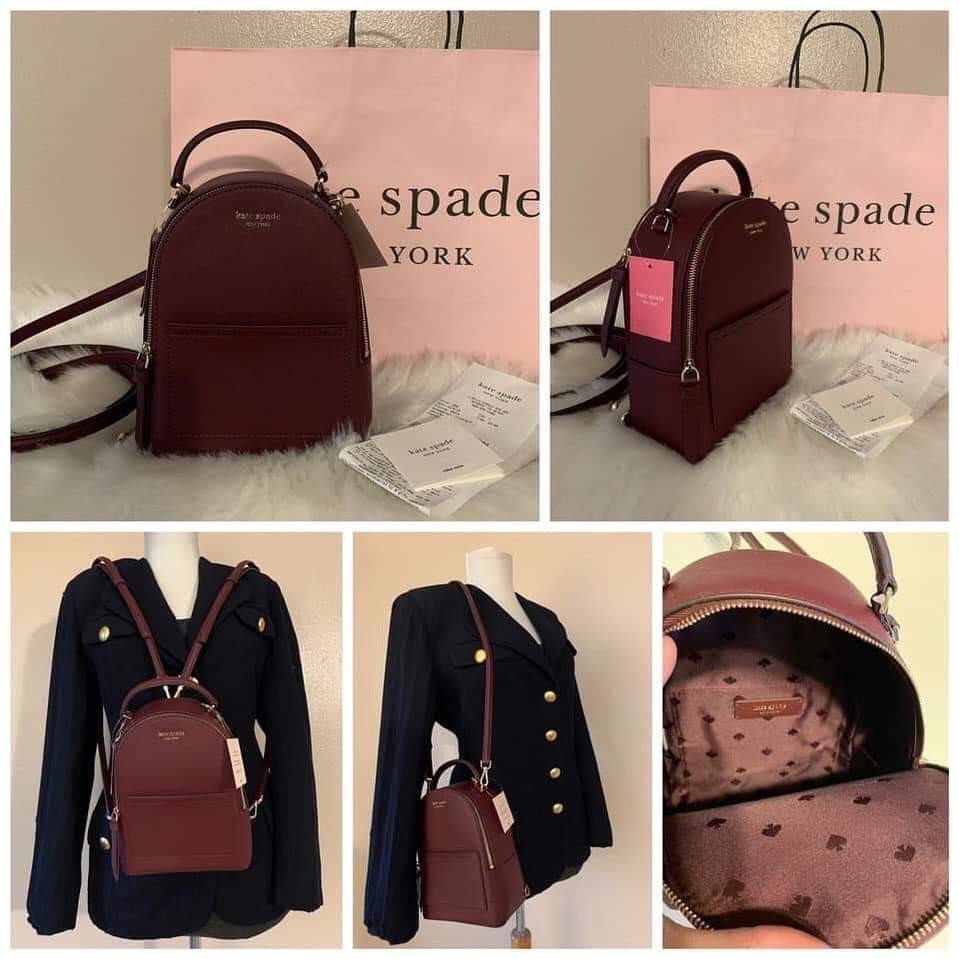 AUTHENTIC Kate Spade Mini Convertible Backpack Crossbody Bag Leather,  Luxury, Bags & Wallets on Carousell