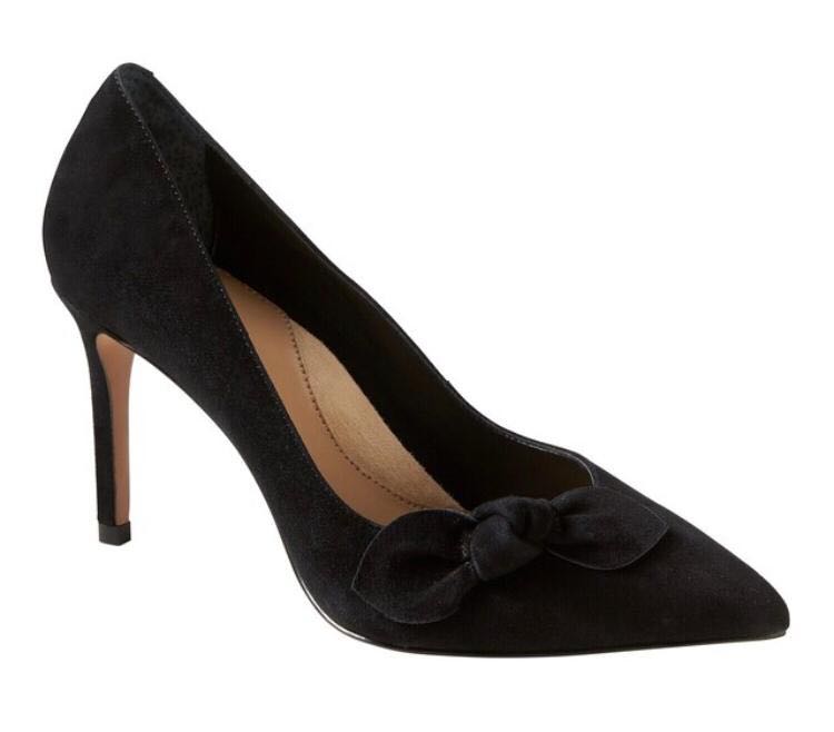 12-Hour Suede Bow Heels /Pump 