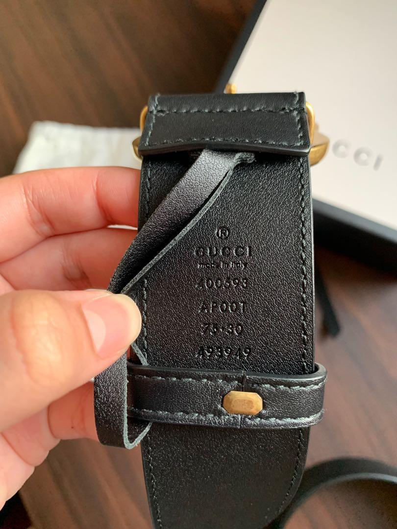 Gucci Monogram Belt in Brown for Men