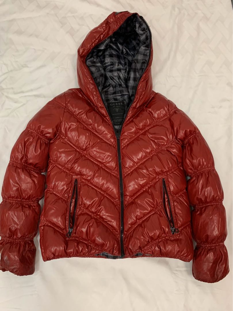 Red guess jacket best sale