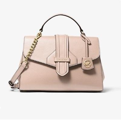 MICHAEL KORS Bleecker Medium Crossgrain Leather Satchel michael