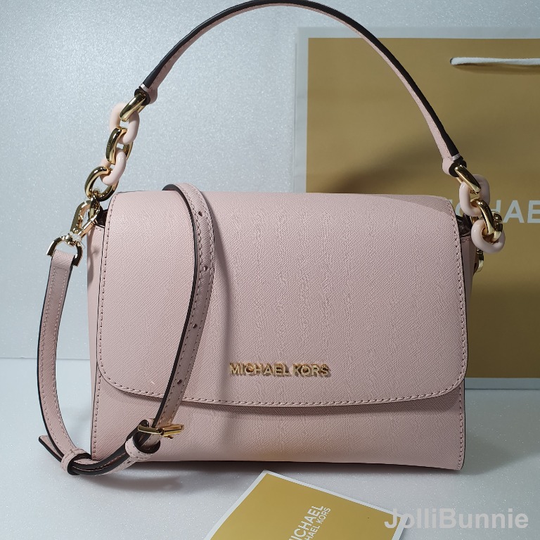 MICHAEL KORS Sofia Small Saffiano Leather Satchel Crossbody Bag