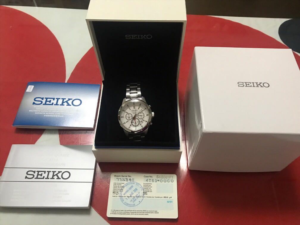 New Seiko Analogue Quartz Cal. 4T53 Chronograph for men, Men's Fashion,  Watches & Accessories, Watches on Carousell