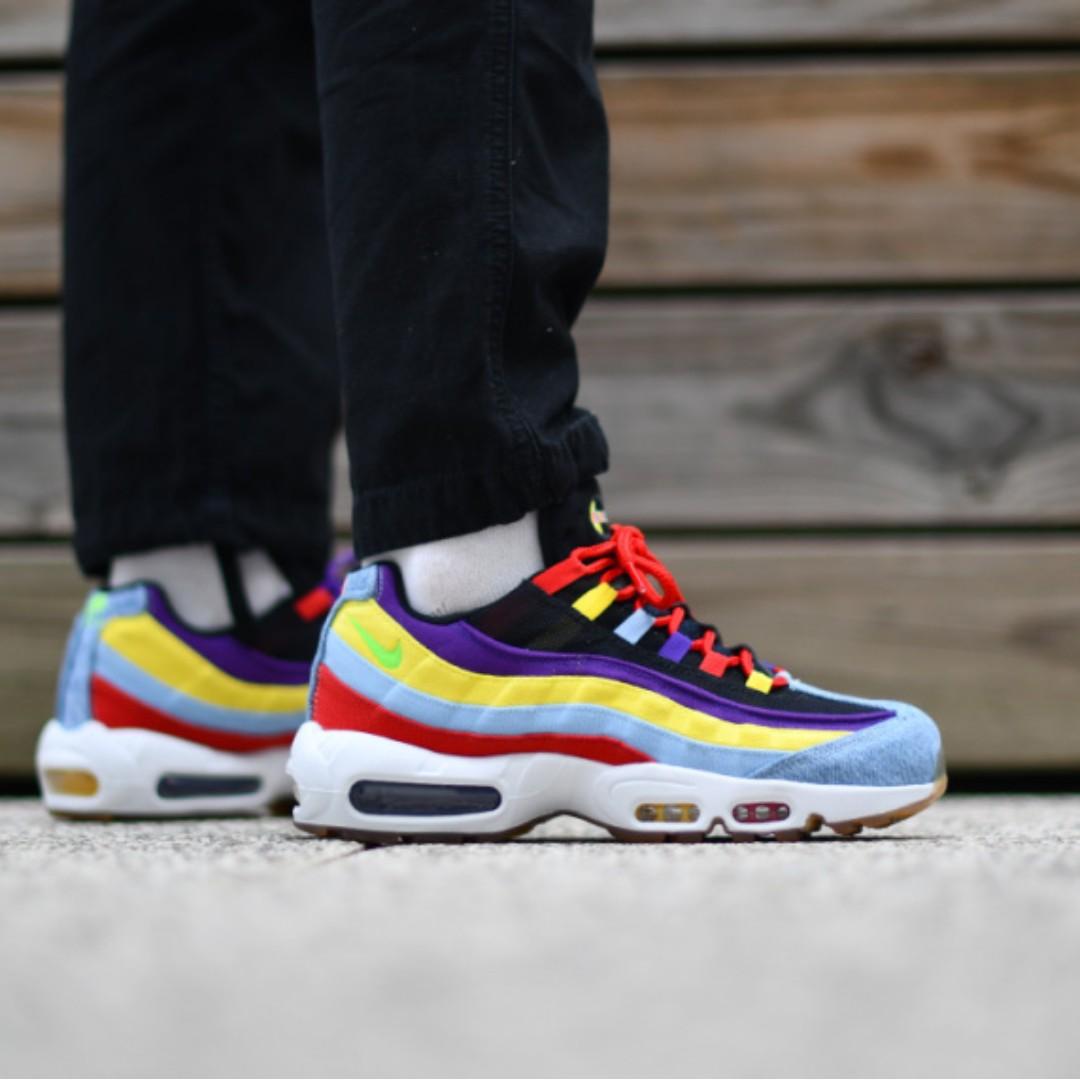 nike air max 95 blue and yellow